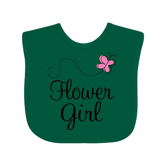 Inktastic Flower Girl Wedding Butterfly Girls Baby Bib