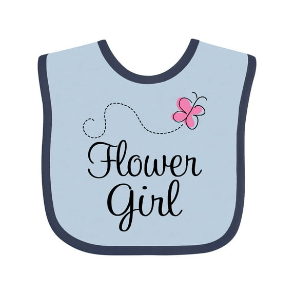 Inktastic Flower Girl Wedding Butterfly Girls Baby Bib