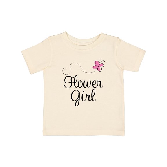 Inktastic Flower Girl Wedding Butterfly Girls Baby T-Shirt