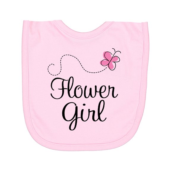 Inktastic Flower Girl Wedding Butterfly Newborn Bib