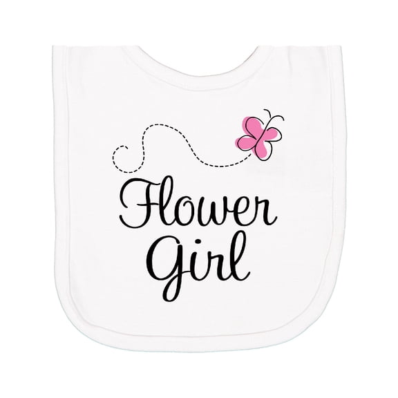 Inktastic Flower Girl Wedding Butterfly Newborn Bib