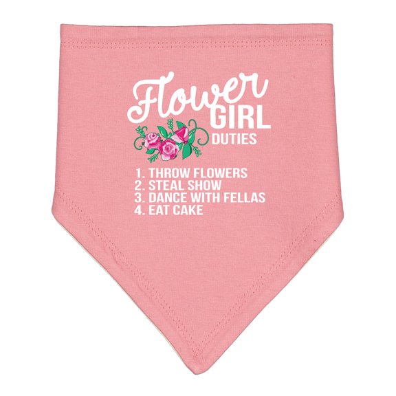 Inktastic Flower Girl Wedding Duties Baby Bandana Bib