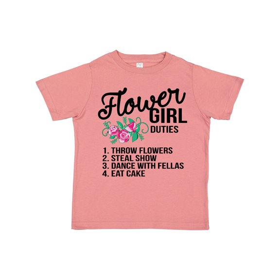 Inktastic Flower Girl Wedding Duties Girls Toddler T-Shirt