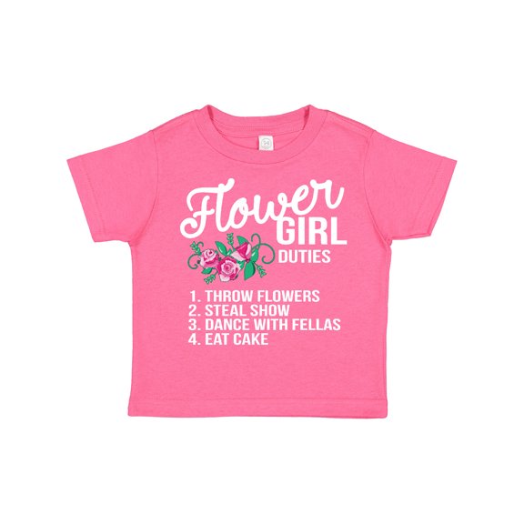 Inktastic Flower Girl Wedding Duties Girls Toddler T-Shirt