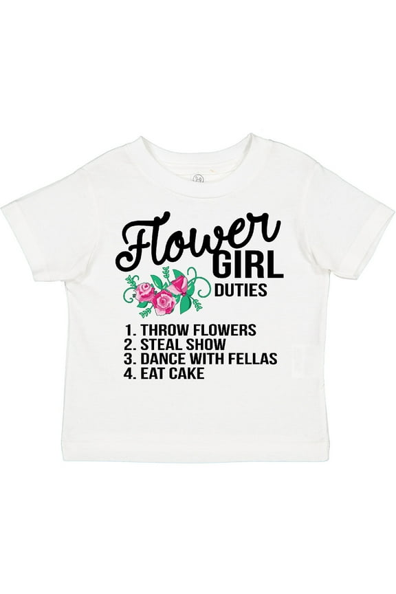 Flower Girl Wedding Duties Girls Toddler T-Shirt