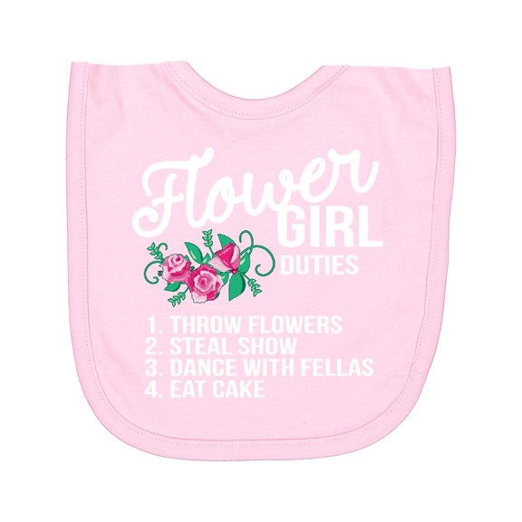 Inktastic Flower Girl Wedding Duties Newborn Bib