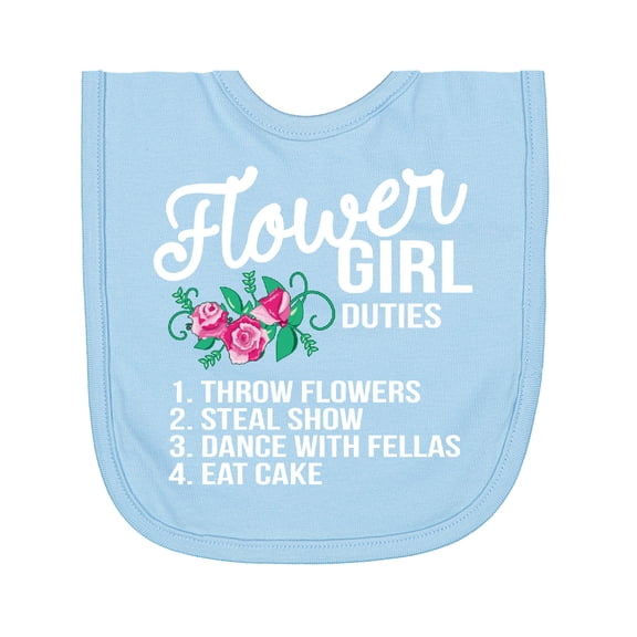 Inktastic Flower Girl Wedding Duties Newborn Bib