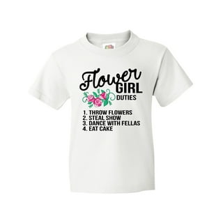 Kids Flower Girl T Shirt - Blush Floral Wreath Wedding Shirts Kids Flower Girl T Shirt - Blush Floral Wreath Wedding Shirts
