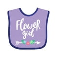 thumbnail image 1 of Inktastic Flower Girl with Arrow and Flowers Girls Baby Bib, 1 of 4