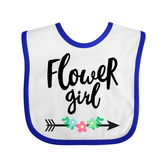 Inktastic Flower Girl with Arrow and Flowers Girls Baby Bib