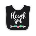 thumbnail image 1 of Inktastic Flower Girl with Arrow and Flowers Girls Baby Bib, 1 of 4