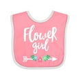 thumbnail image 1 of Inktastic Flower Girl with Arrow and Flowers Girls Baby Bib, 1 of 4
