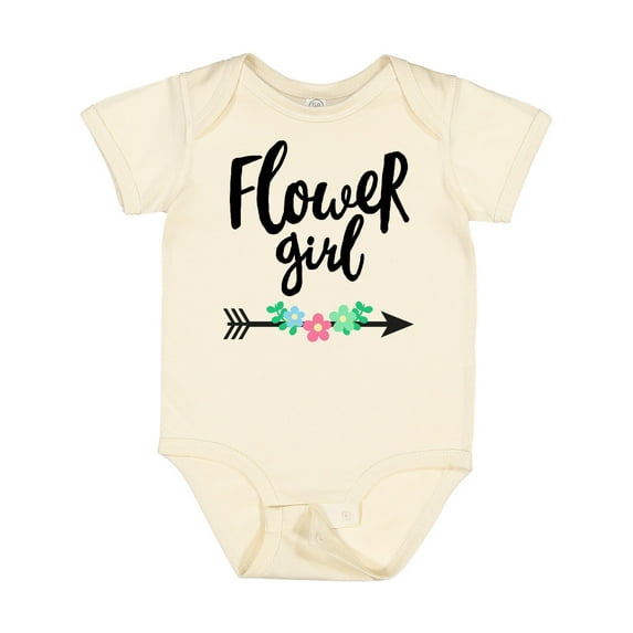 Inktastic Flower Girl with Arrow and Flowers Girls Baby Bodysuit