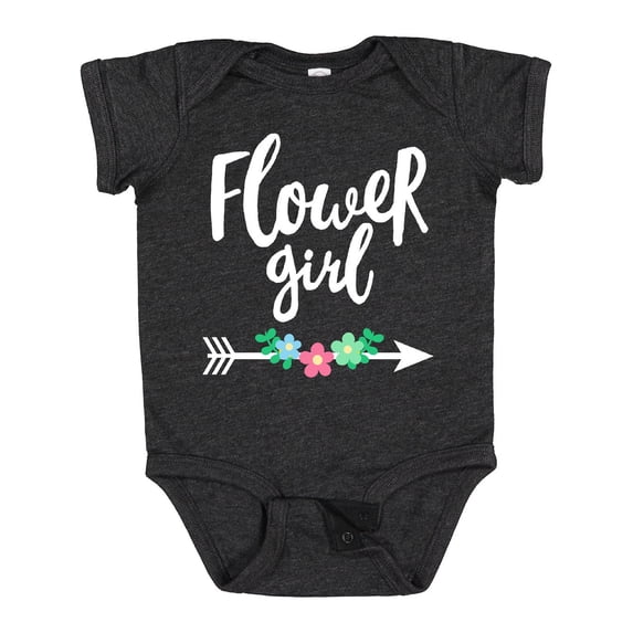 Inktastic Flower Girl with Arrow and Flowers Girls Baby Bodysuit