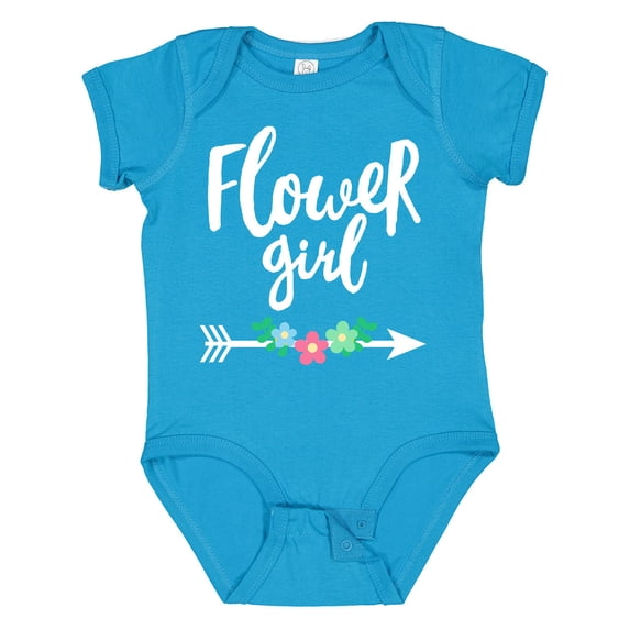 Inktastic Flower Girl with Arrow and Flowers Girls Baby Bodysuit