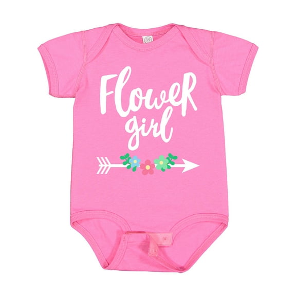 Inktastic Flower Girl with Arrow and Flowers Girls Baby Bodysuit