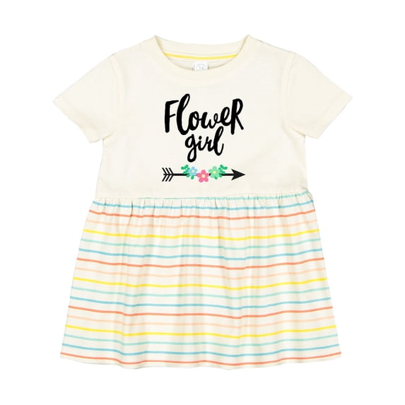 Inktastic Flower Girl with Arrow and Flowers Girls Baby Dress