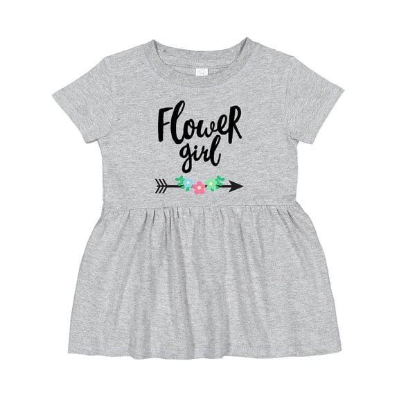 Inktastic Flower Girl with Arrow and Flowers Girls Baby Dress