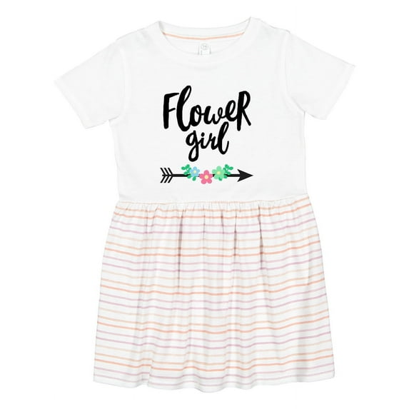 Inktastic Flower Girl with Arrow and Flowers Girls Toddler Dress