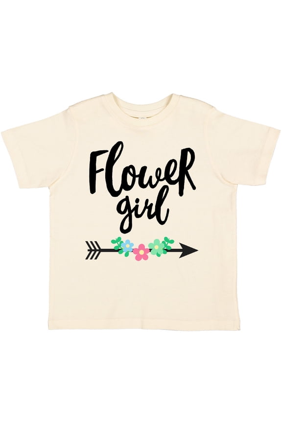 Flower Girl with Arrow and Flowers Girls Toddler T-Shirt