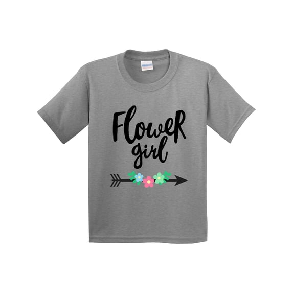 Inktastic Flower Girl with Arrow and Flowers Youth T-Shirt