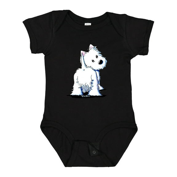 Inktastic Fluffy Butt Westie Boys or Girls Baby Bodysuit