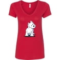 thumbnail image 1 of Inktastic Fluffybutt Westie Women's V-Neck T-Shirt, 1 of 5