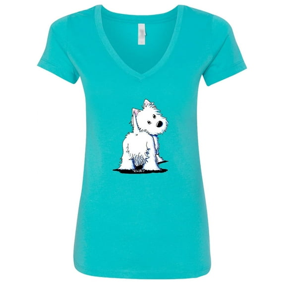 Inktastic Fluffybutt Westie Women's V-Neck T-Shirt