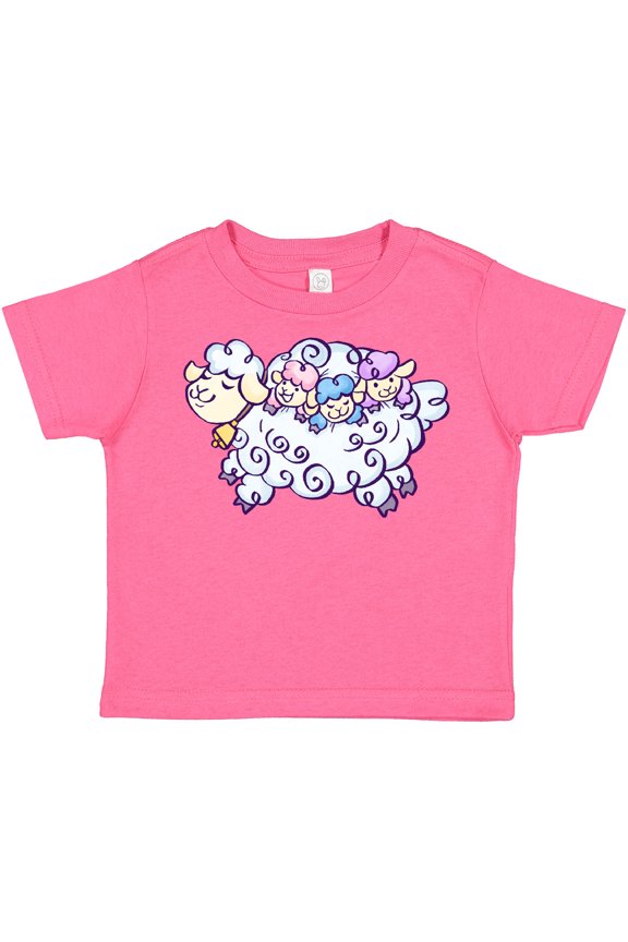 Fluffy Sheep Family Boys or Girls Toddler T-Shirt