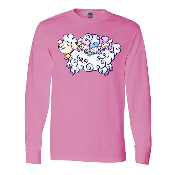 Inktastic Fluffy Sheep Family Long Sleeve T-Shirt