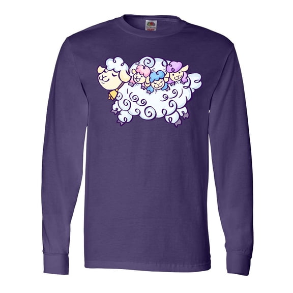 Inktastic Fluffy Sheep Family Long Sleeve T-Shirt