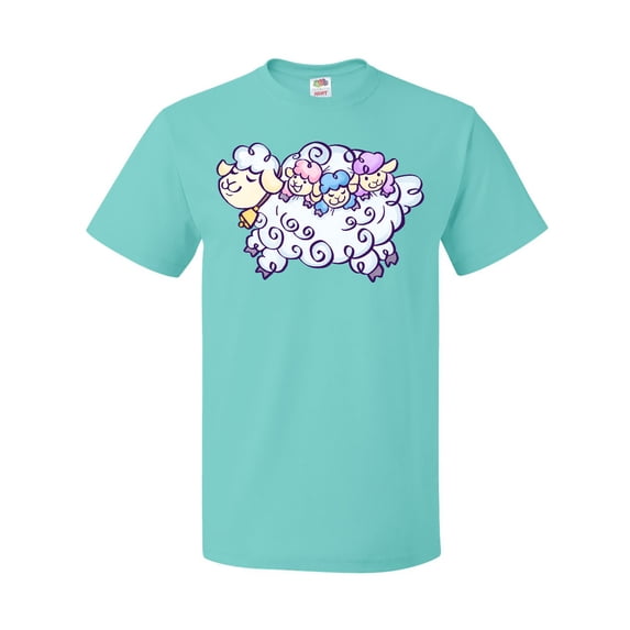 Inktastic Fluffy Sheep Family T-Shirt