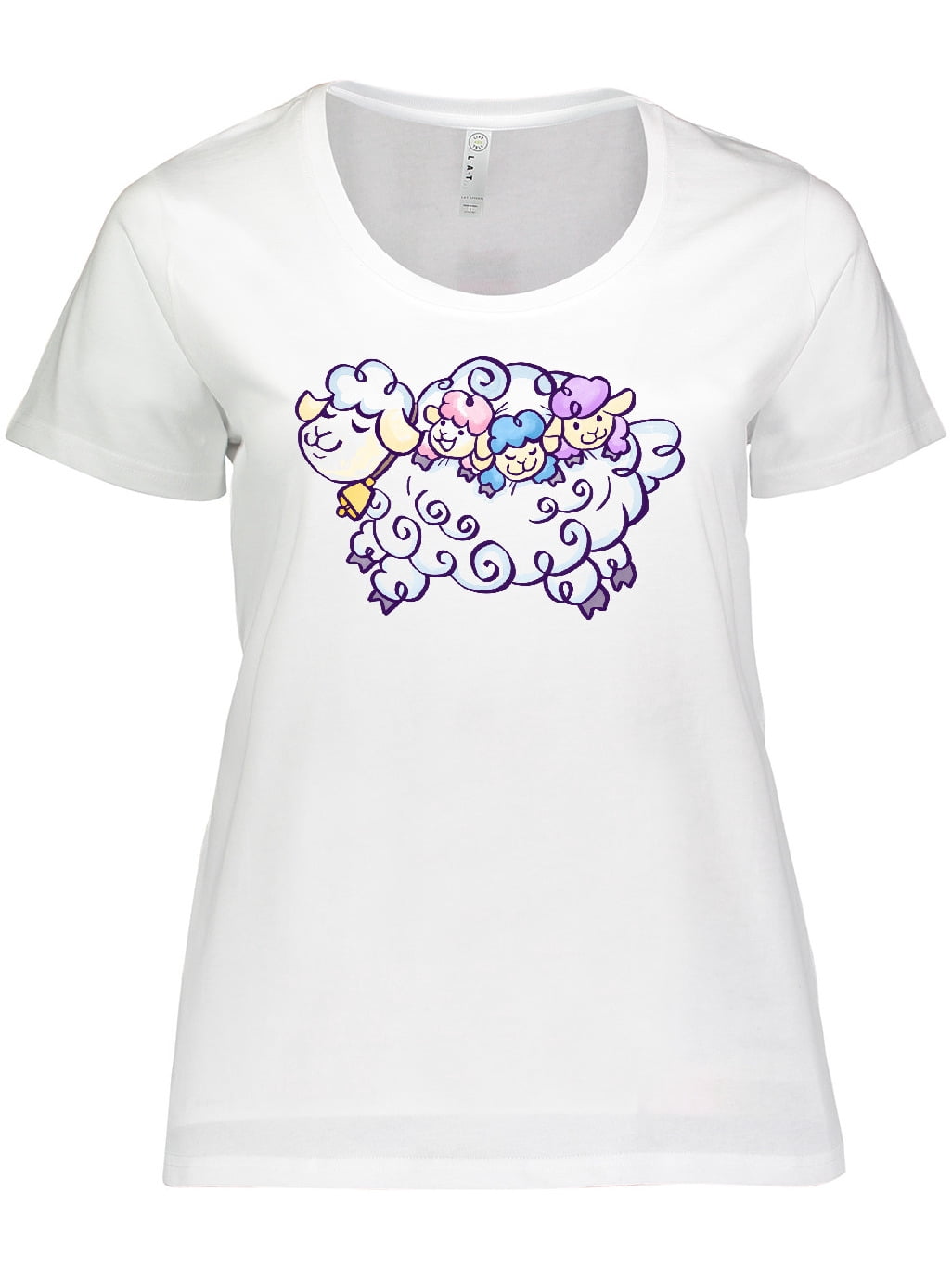 Inktastic Fluffy Sheep Family Women's Plus Size T-Shirt - Walmart.com