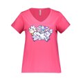 thumbnail image 1 of Inktastic Fluffy Sheep Family Women's Plus Size V-Neck T-Shirt, 1 of 4