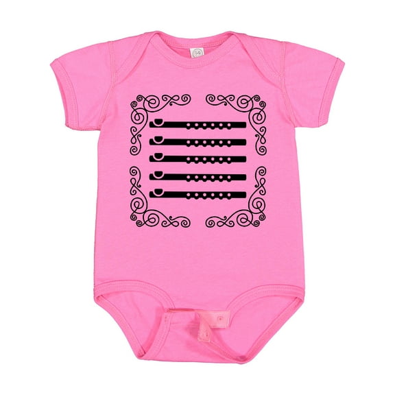 Inktastic Flute Music Future Flutist Girls Baby Bodysuit