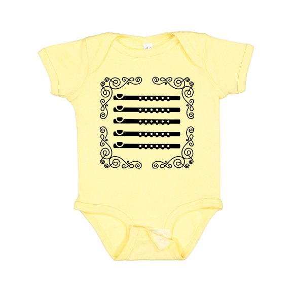 Inktastic Flute Music Future Flutist Girls Baby Bodysuit