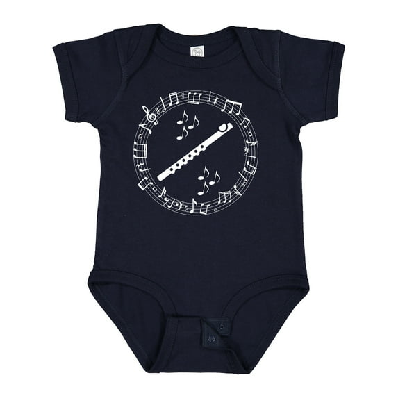 Inktastic Flute Musician Instrument Boys or Girls Baby Bodysuit