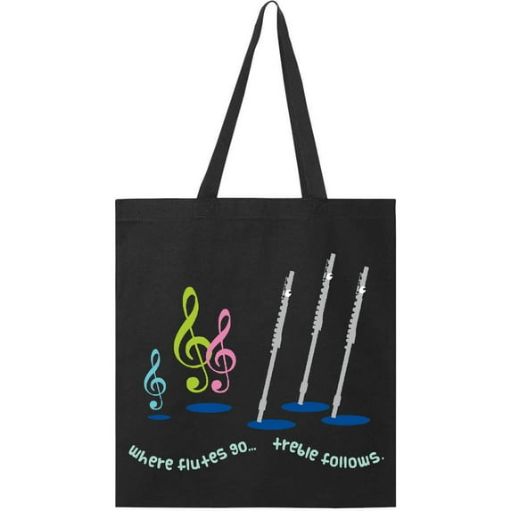 Inktastic Flute Player Treble Tote Bag