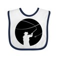 thumbnail image 1 of Inktastic Fly Fishing Silhouette Boys or Girls Baby Bib, 1 of 4