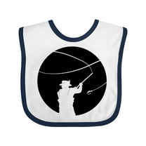 Inktastic Fly Fishing Silhouette Boys or Girls Baby Bib