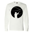 thumbnail image 1 of Inktastic Fly Fishing Silhouette Long Sleeve T-Shirt, 1 of 5