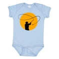 thumbnail image 1 of Inktastic Fly Fishing Sun Silhouette Boys or Girls Baby Bodysuit, 1 of 5