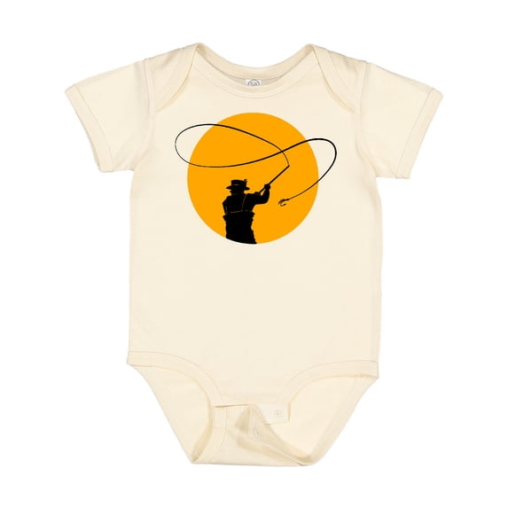 Inktastic Fly Fishing Sun Silhouette Boys or Girls Baby Bodysuit