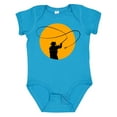 thumbnail image 1 of Inktastic Fly Fishing Sun Silhouette Boys or Girls Baby Bodysuit, 1 of 5