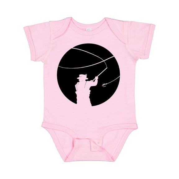 Inktastic Fly Fishing silhouette Boys or Girls Baby Bodysuit
