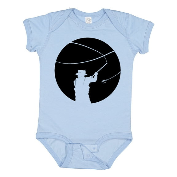 Inktastic Fly Fishing silhouette Boys or Girls Baby Bodysuit