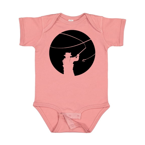 Inktastic Fly Fishing silhouette Boys or Girls Baby Bodysuit