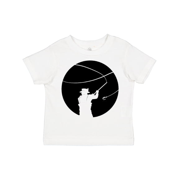 Inktastic Fly Fishing silhouette Boys or Girls Toddler T-Shirt