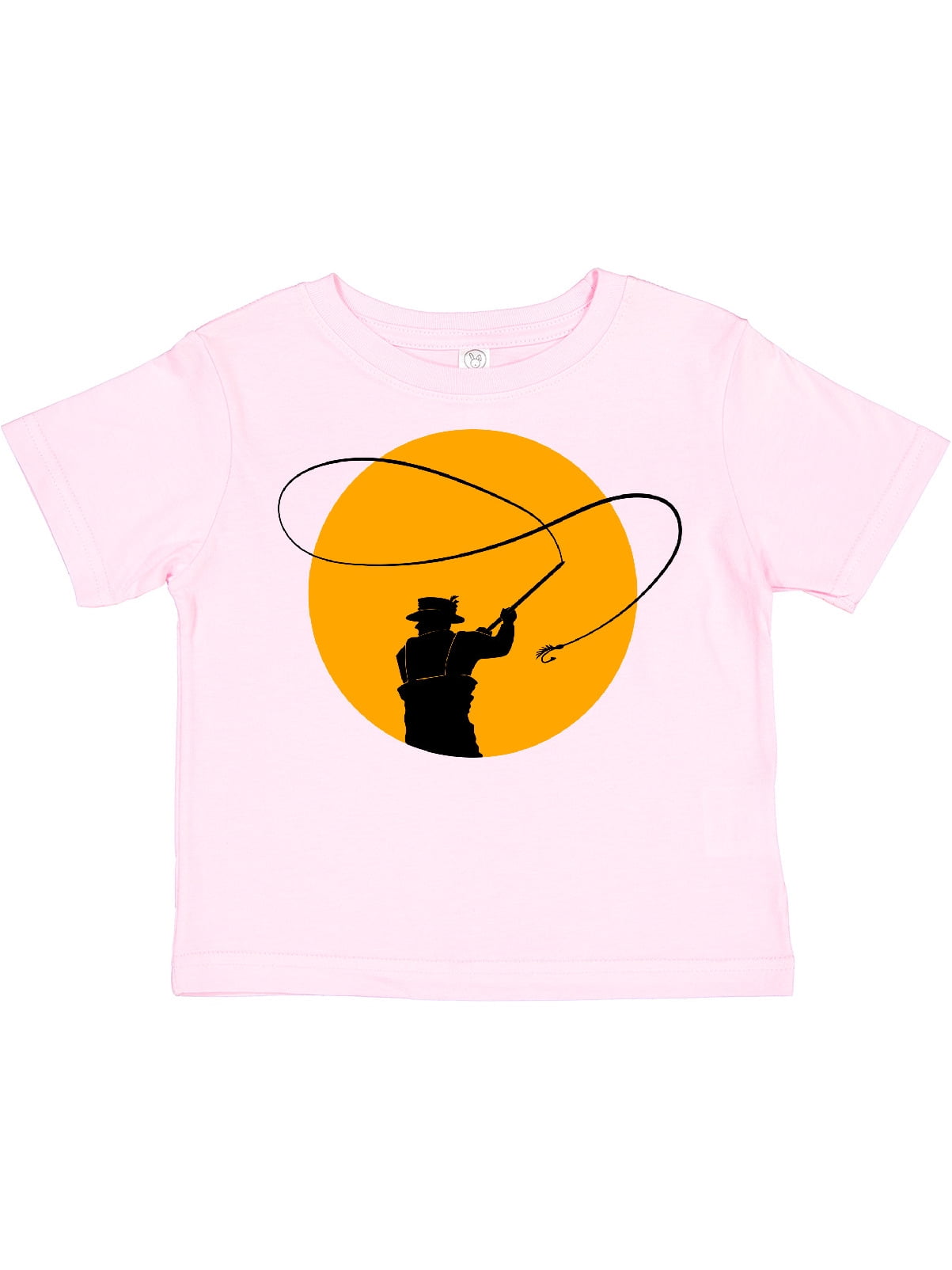 Inktastic Fly Fishing sun silhouette Boys or Girls Toddler T-Shirt 
