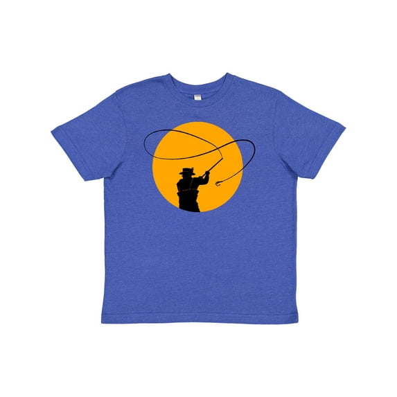 Inktastic Fly Fishing Sun Silhouette Youth T-Shirt